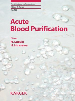 cover image of Acute Blood Purification